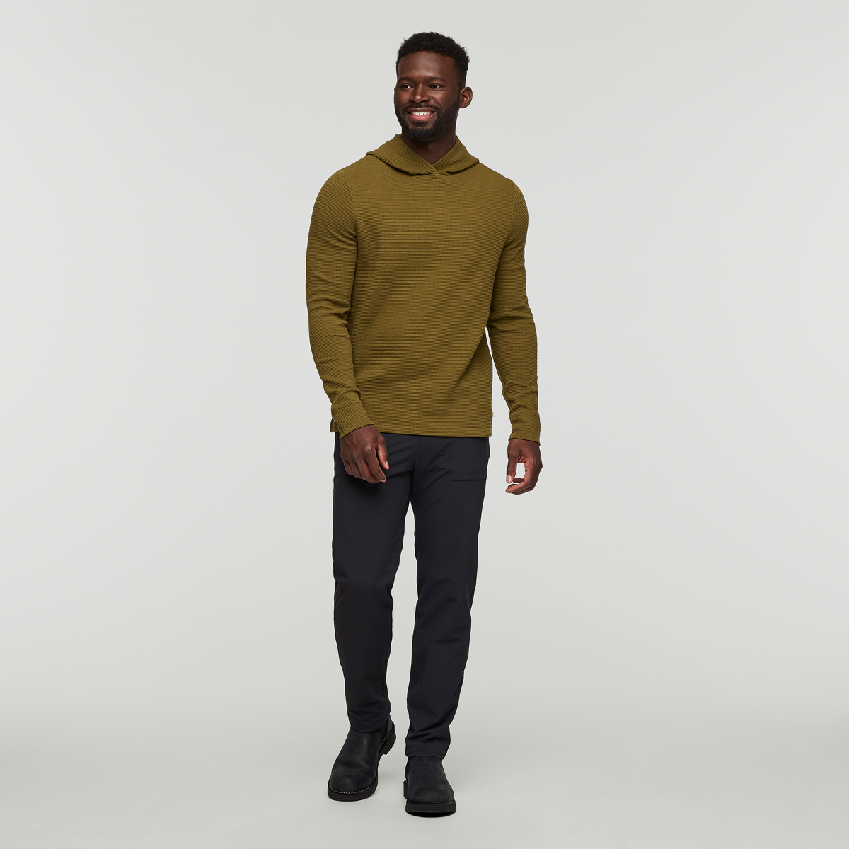 Alternative view of Atajo Long Sleeve Waffle Hoodie   Men's